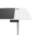 Birou mobil cu inaltime reglabila Stryn 120x60x72-117cm otel pal plastic alb negru [pro.tec] HausGarden Leisure