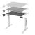Birou mobil cu inaltime reglabila Stryn 120x60x72-117cm otel pal plastic alb negru [pro.tec] HausGarden Leisure
