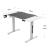 Birou mobil cu inaltime reglabila Stryn 120x60x72-117cm otel pal plastic alb negru [pro.tec] HausGarden Leisure