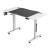 Birou mobil cu inaltime reglabila Stryn 120x60x72-117cm otel pal plastic alb negru [pro.tec] HausGarden Leisure
