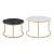 Set 2 buc masute cafea masuri diferite NEU Titanic alb marmorat negru marmorat auriu [en.casa] HausGarden Leisure