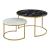 Set 2 buc masute cafea masuri diferite NEU Titanic negru marmorat alb marmorat auriu [en.casa] HausGarden Leisure