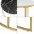 Set 2 buc masute cafea masuri diferite NEU Titanic negru marmorat alb marmorat auriu [en.casa] HausGarden Leisure