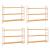 Set 4 buc raft perete Strängnäs 50x60x15cm otel portocaliu [en.casa] HausGarden Leisure