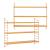 Set 2 buc raft perete Strängnäs 50x60x15cm otel portocaliu [en.casa] HausGarden Leisure