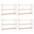 Set 4 buc raft perete Strängnäs 50x60x15cm otel culoarea somonului [en.casa] HausGarden Leisure