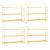 Set 4 buc raft perete Strängnäs 50x60x15cm otel galben [en.casa] HausGarden Leisure