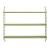 Set 4 buc raft perete Strängnäs 50x60x15cm otel verde maslina [en.casa] HausGarden Leisure