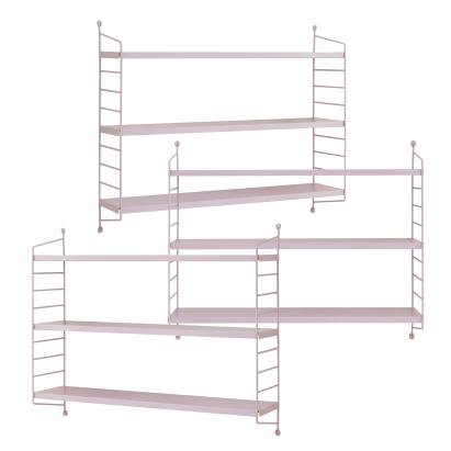 Set 3 buc raft perete Strängnäs 50x60x15cm otel lila [en.casa] HausGarden Leisure