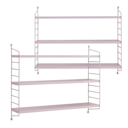 Set 2 buc raft perete Strängnäs 50x60x15cm otel lila [en.casa] HausGarden Leisure