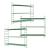 Set 3 buc raft perete Strängnäs 50x60x15cm otel verde pastel [en.casa] HausGarden Leisure