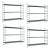 Set 4 buc raft perete Strängnäs 50x60x15cm otel gri albastrui [en.casa] HausGarden Leisure