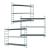 Set 3 buc raft perete Strängnäs 50x60x15cm otel gri albastrui [en.casa] HausGarden Leisure