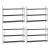Set 4 buc raft perete Strängnäs 50x60x15cm otel gri inchis [en.casa] HausGarden Leisure