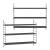 Set 2 buc raft perete Strängnäs 50x60x15cm otel gri inchis [en.casa] HausGarden Leisure