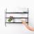 Set 4 buc raft perete Strängnäs 50x60x15cm otel negru [en.casa] HausGarden Leisure