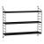 Set 4 buc raft perete Strängnäs 50x60x15cm otel negru [en.casa] HausGarden Leisure
