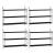 Set 4 buc raft perete Strängnäs 50x60x15cm otel negru [en.casa] HausGarden Leisure