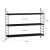 Set 4 buc raft perete Strängnäs 50x60x15cm otel negru [en.casa] HausGarden Leisure