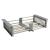Scurgator extensibil 41x27 cm, gri pentru chiuveta, FLEKO Innovative ReliableTools