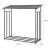 PXXS-3363 Brennholzunterstand Yakutat - Schwarz - 185x180x70cm (W) HausGarden Leisure