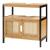 Waschbeckenunterschrank Tervola 60x60x35 cm Schwarz/Bambus [en.casa] HausGarden Leisure