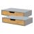 Set 2 buc raft perete Bokn 40x24x8cm bambus gri natur [en.casa] HausGarden Leisure
