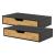 Set 2 buc raft perete Bokn 40x24x8cm bambus negru natur [en.casa] HausGarden Leisure