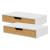 Set 2 buc raft perete Bokn 40x24x8cm bambus alb natur [en.casa] HausGarden Leisure