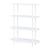Raft carti Øvre 108x80x30cm cu 4 rafturi alb [en.casa] HausGarden Leisure