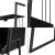 Schreibtisch Storfjord mit Leiterregal 184x80x40cm Schwarz [en.casa] HausGarden Leisure
