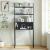 Schreibtisch Storfjord mit Leiterregal 184x80x40cm Schwarz [en.casa] HausGarden Leisure
