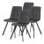 Set 4 scaune bucatarie Lexnitz gri inchis [en.casa] HausGarden Leisure