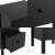 Set 2 noptiere Urjala 52x27x25cm MDF negru [en.casa] HausGarden Leisure