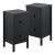 Set 2 noptiere Urjala 52x27x25cm MDF negru [en.casa] HausGarden Leisure