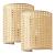 Wandleuchte Ascot 2er Set Rattanoptik [lux.pro] HausGarden Leisure