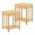 Set 2 noptiere Ranua 51x40x35cm bambus natur [en.casa] HausGarden Leisure
