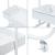Suport mobil haine Kumad 174,5x58x36cm metal alb [en.casa] HausGarden Leisure