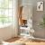 Suport mobil haine Kumad 174,5x58x36cm metal alb [en.casa] HausGarden Leisure