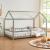 Pat casuta copii cu grilaj protectie Hesel 200x120cm lemn gri [en.casa] HausGarden Leisure