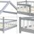 Pat casuta copii cu grilaj protectie Hesel 200x120cm lemn gri [en.casa] HausGarden Leisure