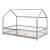 Pat casuta copii cu grilaj protectie Hesel 200x120cm lemn gri [en.casa] HausGarden Leisure