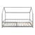 Pat casuta copii cu grilaj protectie Hesel 200x120cm lemn gri [en.casa] HausGarden Leisure