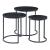 Set 3 masute stivuibile masuri diferite Ulricehamn negru [en.casa] HausGarden Leisure