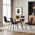 Set 4 scaune bucatarie Elsern negru [en.casa] HausGarden Leisure
