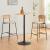 Masa bar Vantaa 100x60cm negru stejar [en.casa] HausGarden Leisure