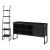 Set raft si dulap H Storfjord negru [en.casa] HausGarden Leisure