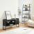 Set raft si dulap G Storfjord negru [en.casa] HausGarden Leisure