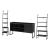Set 2 rafturi si 1 dulap E3 Storfjord negru [en.casa] HausGarden Leisure