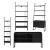 Set 3 rafturi si un dulap C4 Storfjord negru [en.casa] HausGarden Leisure